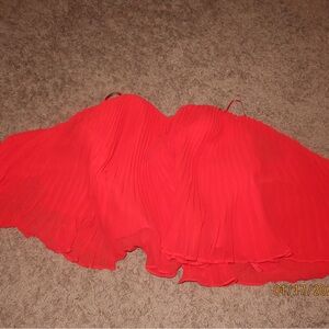 Elegant Red Pleated top